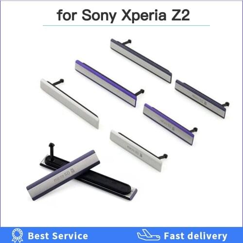Repair Micro SD USB + SIM Card Slot Dust Plug Cover Charging Port for Sony Xperia Z2 L50W D6503 D6502 D6543 dust cover
