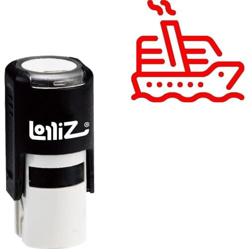 LolliZ Ship Self-Inking Rubber Stamp - Modern Symbol Series