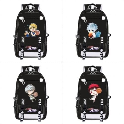 Kuroko No Basketball Anime High Capacity Backpack Men Women Travel Laptop Shoulders Bag Kuroko Tetsuya Cartoon School Bag
