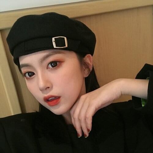 2020 New Fashion Spring/summer Tiennen Thin Japanese Versatile Color Octagon Hat British Retro Art Painter Beret Hat