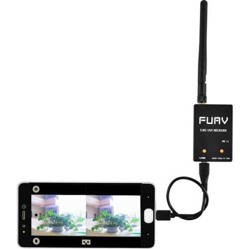 Skydroid UVC Single Control Receiver OTG 5.8G 150CH Channel FPV Receiver Video Transmission Downlink Audio for Android Phone