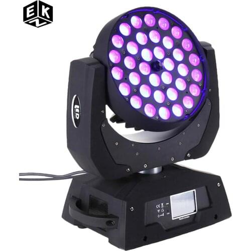 Fast Shipping LED Wash Zoom Moving Head Light 36x18W RGBWA+UV 6IN1 Touch Screen Lyre 36x12W DMX 18 Channels DJ Disco Party Bar
