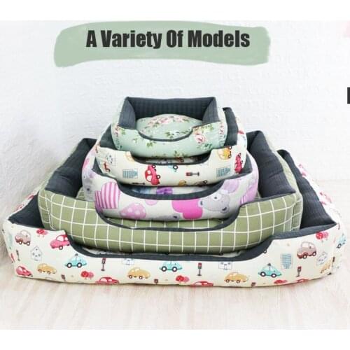 Pet Cat Dog Bed Warm Cozy Dog House Soft Nest Dog Baskets House Mat Autumn Winter Waterproof Kennel Removable Dog Cat Mat