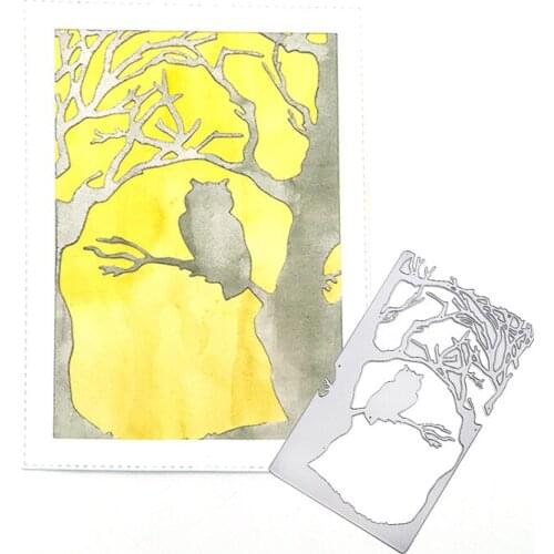 Julyarts An Owl On A Branch Die Cuts Scrapbooking Dies Scrapbooking Soldes for Card Making DIY Scrapbooking Cardstock Die Cut