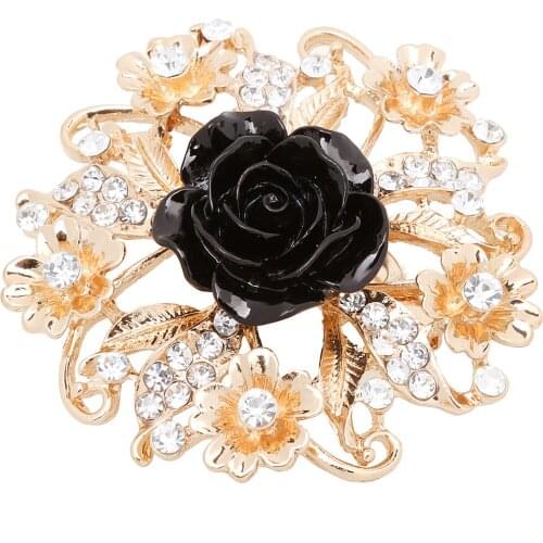 Jewelry Brooch Vintage Flowers For Bridal Bouquet Wedding Multicolor Crystal Alloy Optional