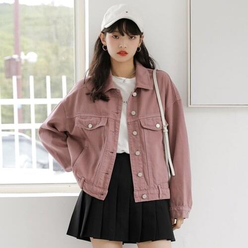 Retro Style Short Denim Jacket for Women Spring and Autumn Korean Style Loose All-Matching Student Jacket Top 2021 New