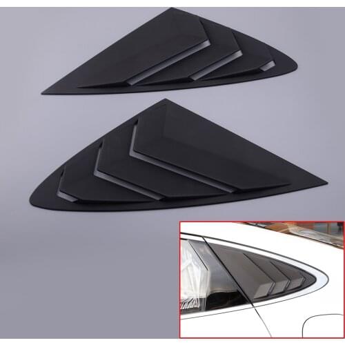 1Pair Car Rear Side Window Vent Scoop Louver Matt Black ABS Fit For Hyundai Sonata DN8 2020 2021