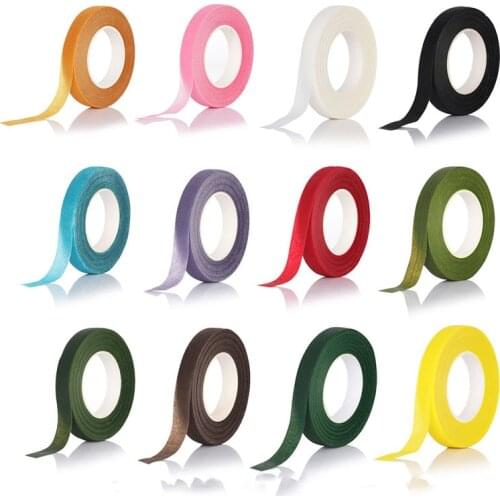 30 Yard 12MM Floral Stem Tape Corsages Artificial DIY Paper Flower Stamen Wrap Florist Green Tapes Nylon Flower Supplies