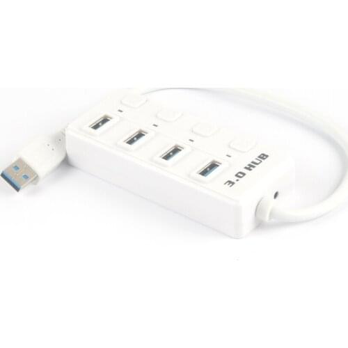 4 Port USB3.0 Hub with Individual Power Switches controller and LED USB CABLE