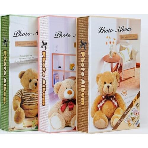 5 Inch 300 Photos Insert Album Cartoon Bear Family Baby Children Foto Picture Memory Record Large-capacity Photocard Holder