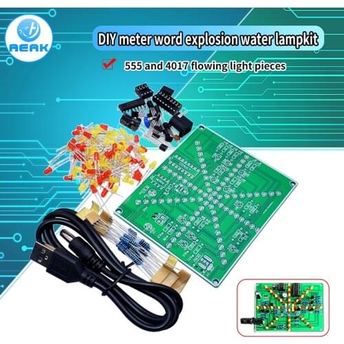 Fireworks red yellow Double Color Flashing Lights DIY Kit Strobe NE555 + CD4017 Electronic Practice Learning Kits Suite Parts