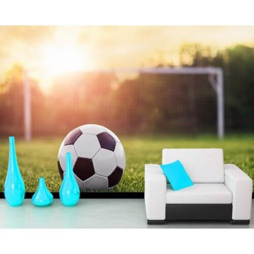 Custom football wallpaper, sunset under the grass on the football fresco for living room bar KTV background papel de parede