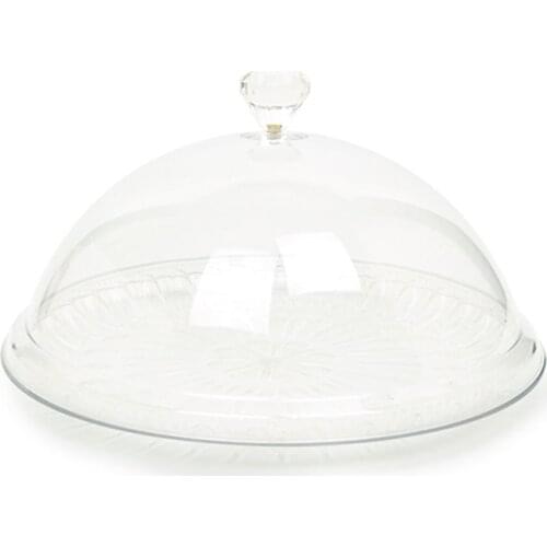 12/10/8/6 inch Creative Transparent Round Food Cover Foods Preservation Lid Cake Lids PC Acrylic Meal Bread Snack Dust Tray Lid