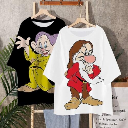 3D printing Harajuku summer casual womens T-shirt Ulzzang streetwear Kawai print Disney Little Man plus size T-shirt