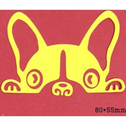 Cute French Bulldog Dog Animal Metal Cutting Die For DIY Stamp Photo Album Embossing Paper Wedding Card Making Decor Crafts 2021