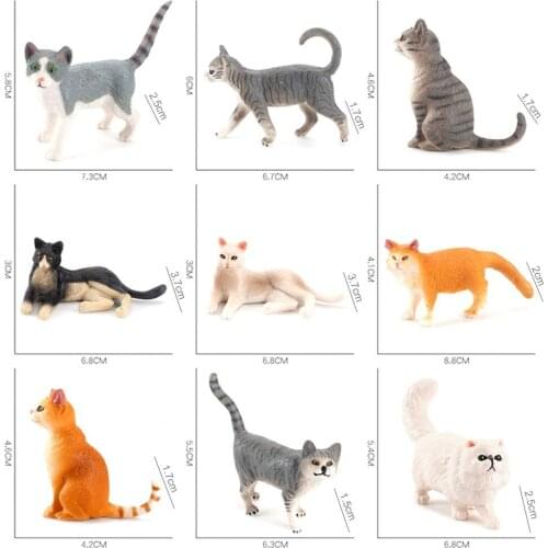 Animal Model Realistic Form Collectible Solid Simulation Cat Model Figure for Kids Children Toys Gifts Home Decoration