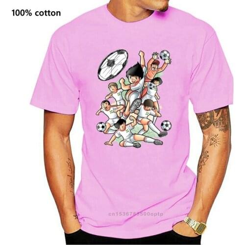 Cotton Tee Captain Tsubasa Mens Short Sleeve T Shirt