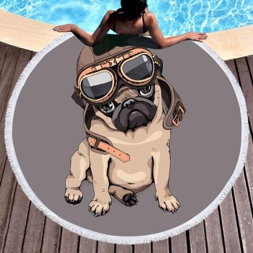 Armor Haba Round Beach Towel 3D Print Home Decor Shower Bath Microfiber Travel Blanket Cloth Dark Yoga Matt Swimming Cover