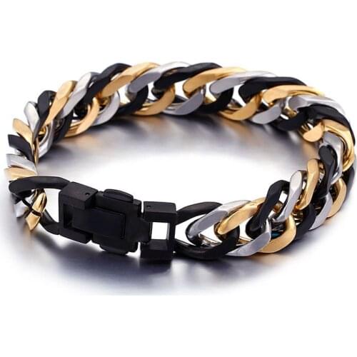 New jewelry factory direct wide trend of titanium bracelet mens bracelet