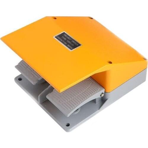 YDT1-15 Aluminum Alloy Foot Switch Double Pedal Switch 10A Multi-functional Low Noise Switch Accessories Universal