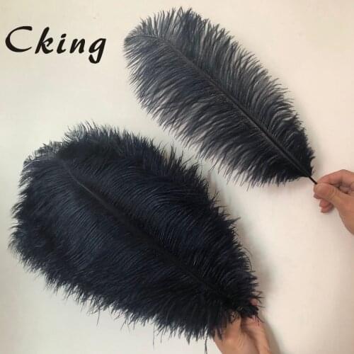 Wholesale 50-100PCS Navy Blue Dyed natural Ostrich feathers Plumes for Carnival Costumes Party Home Wedding Decorations Plumes