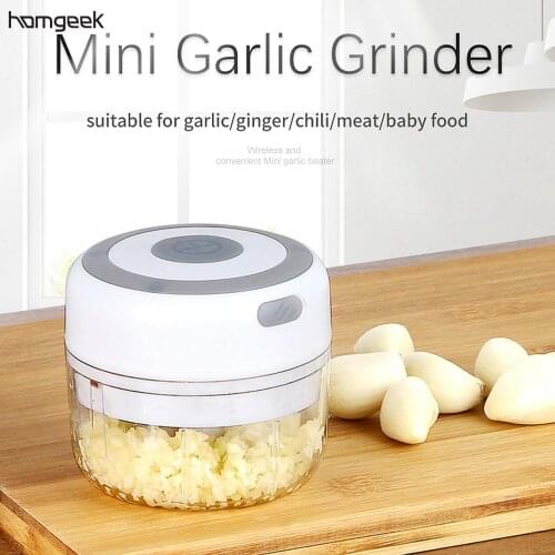 Portable Blender Mini Garlic Grinder Electric Garlic Chopper Food Fruit Vegetable Blender Kitchen Gadgets USB Rechargeable