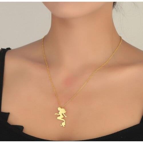 Romantic Princess Little Mermaid Ariel Pendant Necklaces Mermaid Jewelry for Women