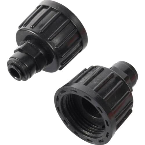 Garden Irrigation Black 3/4" Female Thread to 1/4" Interface Quick Connector 1/4" Pipe Slip Lock Quick Connection Couplings