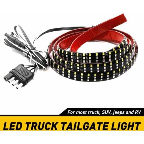 6 Modes 432LED Truck Strip Tailgate LED Light Bar 3Row Reverse Brake Signal Tail 60 Inch For Jeep Pickup SUV