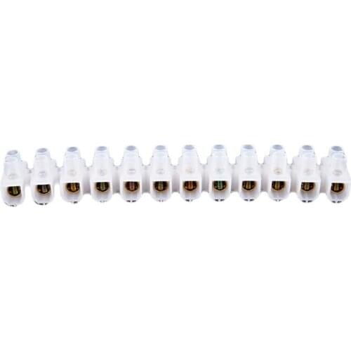 WSFS Hot 60 Amp - 12 Way Strip Terminal Block Strip - Electrical Wire Connector Amp:60A Connector Block