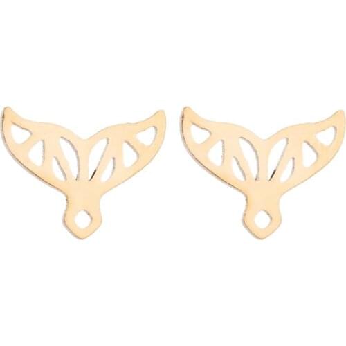 Stainless Steel Mermaid Stud Earrings For Women Girl Tiny Fish Tail Earings Korean Fashion Beach Sea Jewelry Faiy Birthday Gift