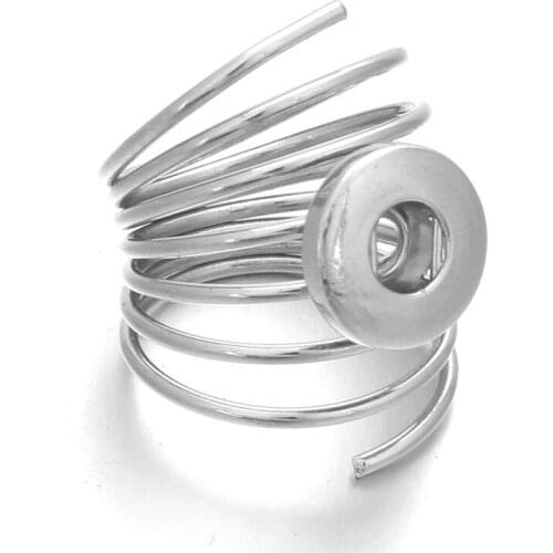 Fashion Snap Jewelry Metal Interchangeable Snap Ring Fit Mini 12mm Snap Button Rings For Women Party Gift