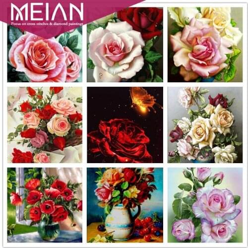 2020 diamond embroidery 5d painting rose peony flower diamond painting cross stitch rhinestone cross stitch mosaic home decor