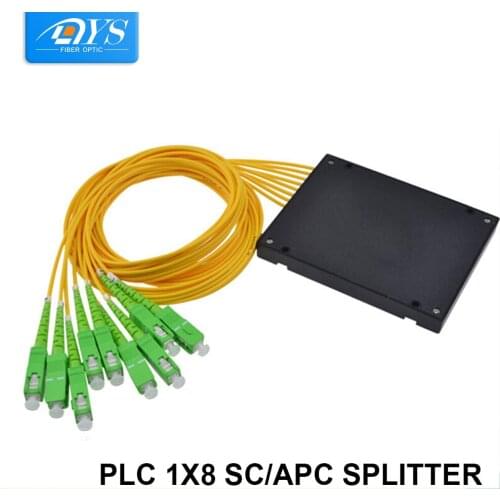5PCS 1x8 SC APC SC UPC Type PLC Splitter box PLC ABS Fiber Optical Telecom Splitter Connector box 2.0mm Fiber