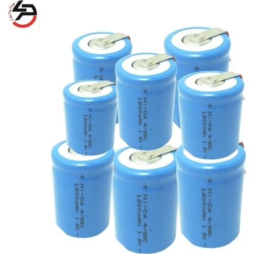 Laipuduo 8pcs Rechargeable Batteries Ni-Cd 1200mah Power Bank Cells 4/5SC Accumulator