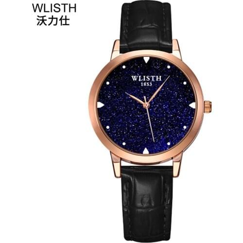 Luxury WLISTH Women Star Sky Watch Diamond Watches Ladies Bracelet Casual Leather Quartz Wristwatch Female Clock Zegarek Damski