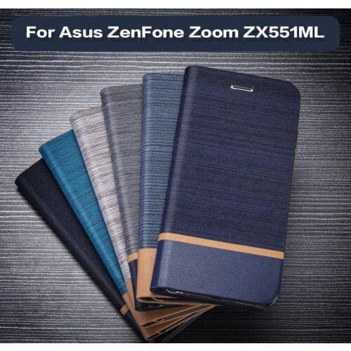 Pu Leather Phone Case For Asus ZenFone Zoom ZX551ML Flip Book Case Tpu Silicone Back Cover For Asus ZenFone Zoom Business Case