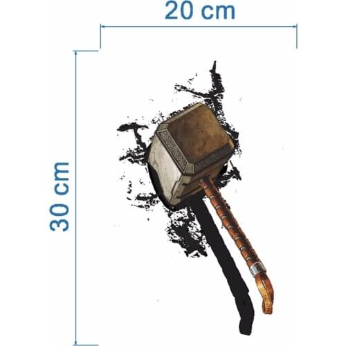 Disney Marvel Hammer Crack 3D Effect Decoration Toilet Seat Sticking Environmental Protection Removable Wall Sticker