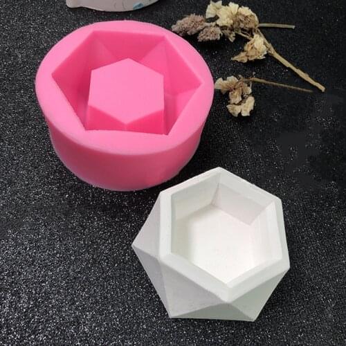 Geometric flowerpots cement pots, silicone molds, DIY ashtrays, candlesticks, molds, juicy pots, simple geometric plaster molds