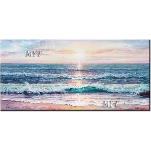 The Waves Lapped The Sand 100% Handpainted Modern Oil Painting High Quality On Canvas Wall Art Home Decoration Beautiful
