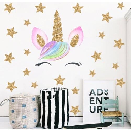 Beautiful Smiley Face and Start Pattern Wall Sticker For Home Decoration Girls Room Wall Mural Art Diy Kids Decals