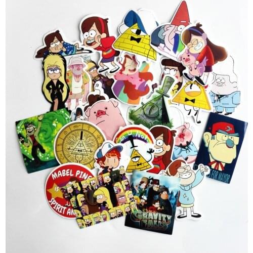 TD ZW 2019 26Pcs Gravity Falls Stickers Decal For Snowboard Laptop Luggage Car Fridge DIY Styling Vinyl Home Decor Pegatina