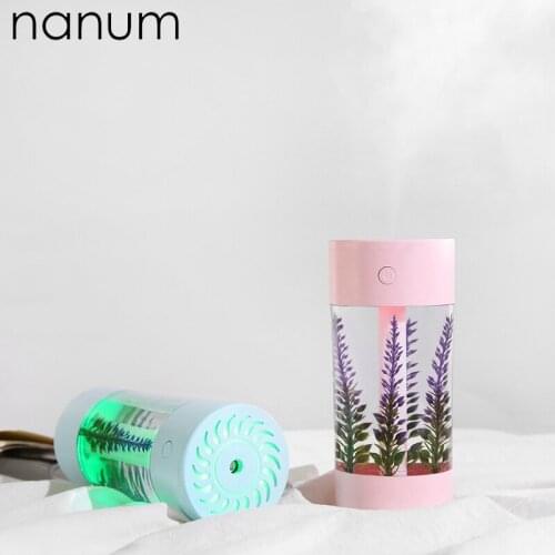 Car Air Freshener Lavender Humidifier 3 in 1 Ultrasonic Purifier USB Fan Portable With LED Light Office Home Mist Maker