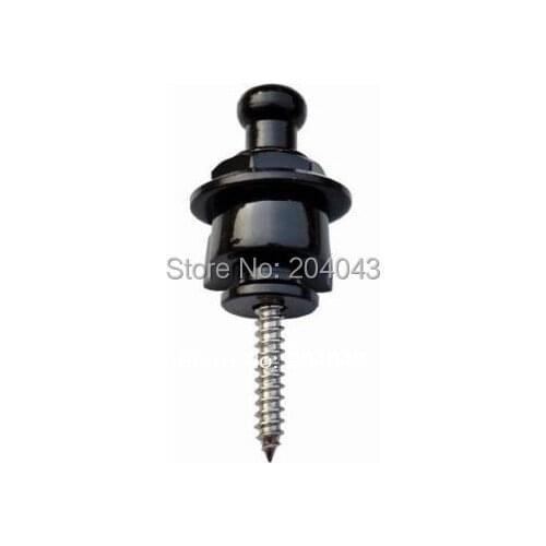 Sell Free Shipping guitar parts 4PCS/PACK Black Safe guitar strap lock system guitar strap pins black guitar strap button