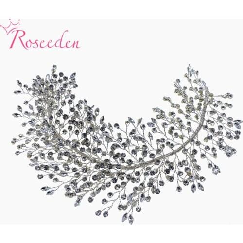 Handmade Wedding Hair Accessory Full Crystal Rhinestones Headband Tiaras Bride Headpieces RE3169-1