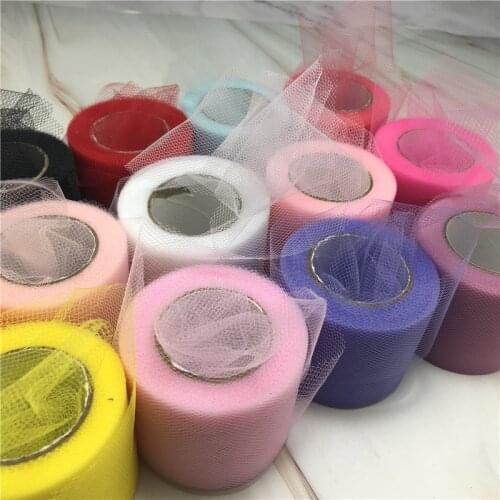 22m 5cm Tulle Roll Organza Spool Fabric Ribbon DIY Tutu Skirt Gift Craft Party Chair Sash Baby Showe Wedding Party Decoration