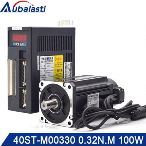 Servo Motor 100W AC Servo Motor 40ST-M00330+AC Servo Motor Driver AC220V AASD 10A Use for CNC Engraver and Cutting Machine