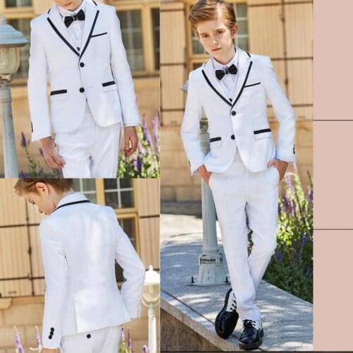 Boys Tuxedo Boys Dinner Suits Boys Formal Suits Tuxedo for Kids Tuxedo Formal Occasion White And Black Suits For Little Boy