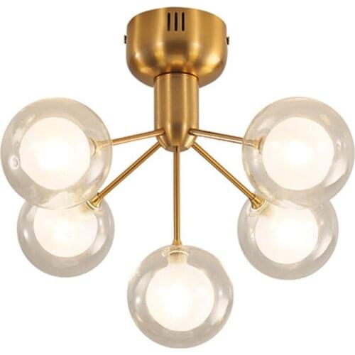 Modern LED chandelier ceiling living room suspended lamps glass ball deco fixtures novelty lighting restaurant hanging lights