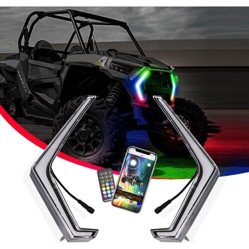 RGB APP Remote LED DRL Turn Signal Light Daytime Running Light 12V For POLARIS RZR XP Turbo S / 4 Turbo S, all years 2018-2019